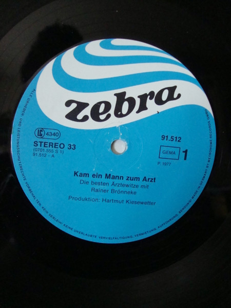 Cover zu Reiner Brönneke - Witze Am Laufenden Band - Kam Ein Mann Zum Arzt... | 1977 | Vinyl | Non-Music | Germany