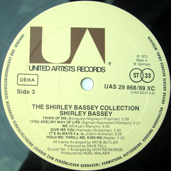 Cover zu Shirley Bassey - The Shirley Bassey Collection | 1975 | Vinyl | Jazz, Pop | Germany