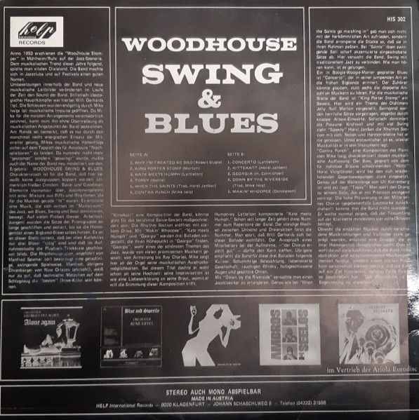 Cover zu Woodhouse - Swing & Blues | Vinyl | Blues | Austria Schallplatten Ankauf