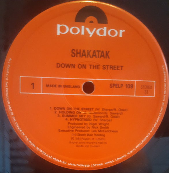 Cover zu Shakatak - Down On The Street | Vinyl | Electronic | UK Schallplatten Ankauf