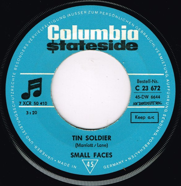 Cover zu Small Faces - Tin Soldier | 1967 | Vinyl | Rock | Germany Schallplatten Ankauf