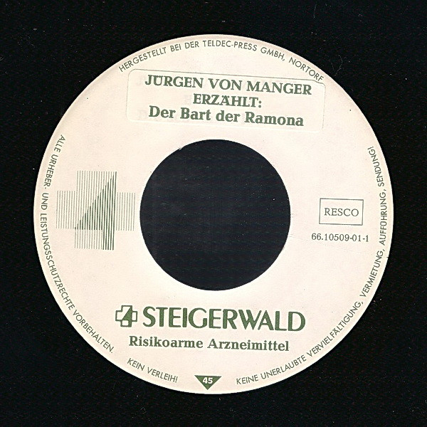 Cover zu Adolf Tegtmeier / Richard Münch - Als Basis Die Natur | Vinyl, 7