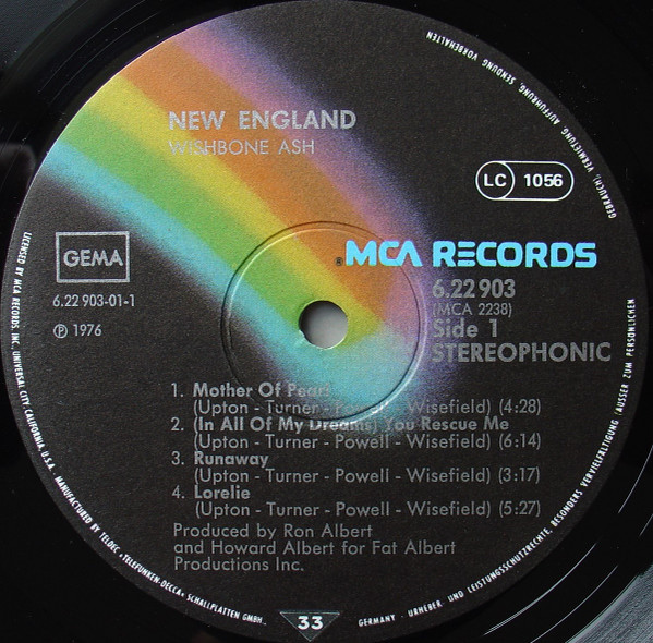 Cover zu Wishbone Ash - New England | 1976 | Vinyl | Rock | Germany