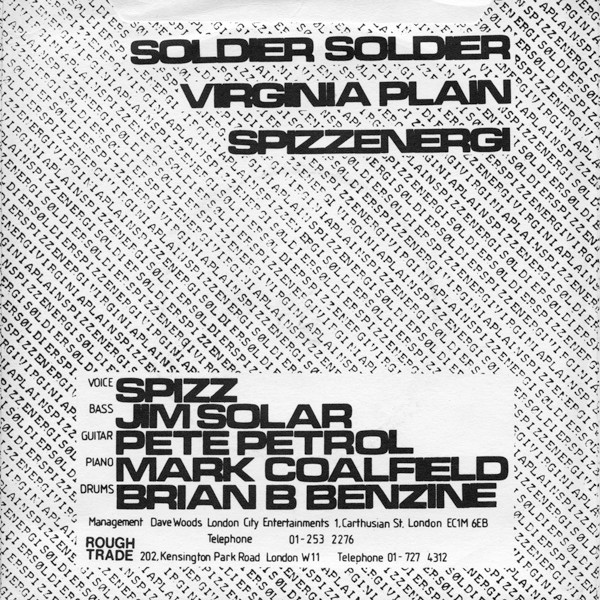 Cover zu Spizzenergi - Soldier Soldier | 1979 | Vinyl, 7