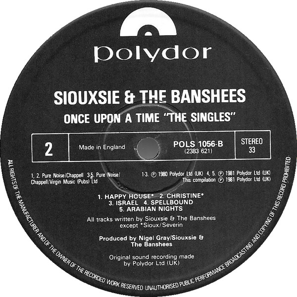 Cover zu Siouxsie & The Banshees - Once Upon A Time/The Singles | 1981 | Vinyl, LP, Compilation, Stereo | Rock | UK