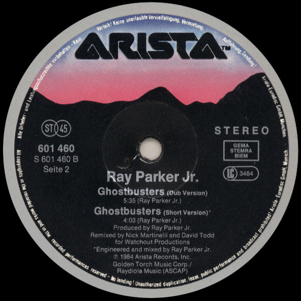 Cover zu Ray Parker Jr. - Ghostbusters (Extended Version) | 1984 | Vinyl | Electronic, Stage & Screen | Europe