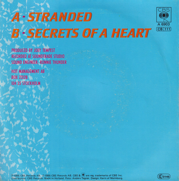 Cover zu Tone Norum - Stranded | 1986 | Vinyl, 7