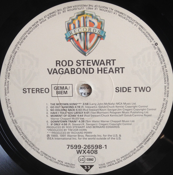 Cover zu Rod Stewart - Vagabond Heart | 1991 | Vinyl | Rock, Funk / Soul | Europe