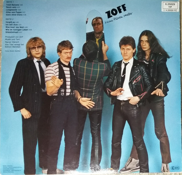 Cover zu Zoff - Keine Faxen Mehr | 1982 | Vinyl, LP, Album, Stereo | Rock | Germany