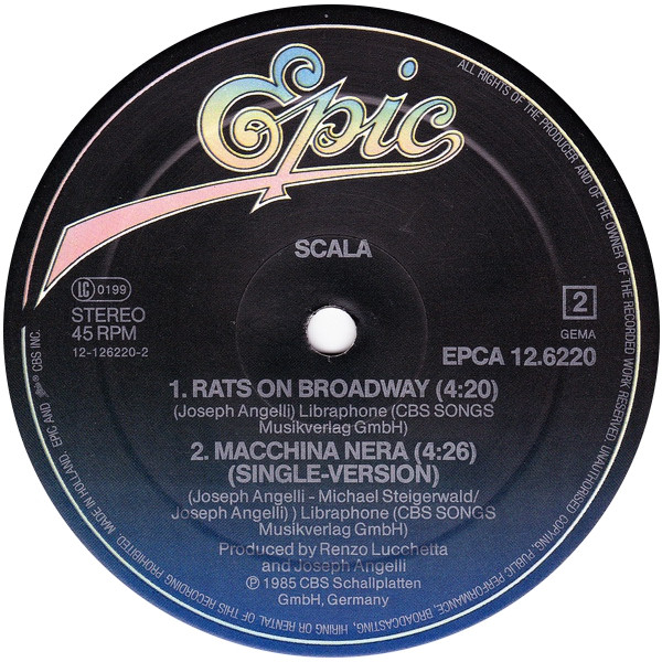 Cover zu Scala (5) - Macchina Nera | 1985 | Vinyl, 12