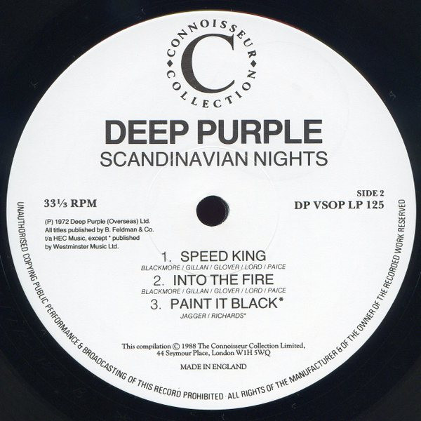 Cover zu Deep Purple - Scandinavian Nights (Live In Stockholm 1970) | 1988 | Vinyl | Rock | UK