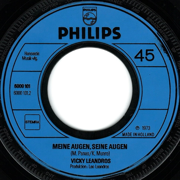Cover zu Vicky Leandros - Die Bouzouki Klang Durch Die Sommernacht | 1973 | Vinyl | Pop | Netherlands