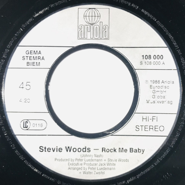 Cover zu Stevie Woods - Rock Me Baby | 1986 | Vinyl | Funk / Soul | Europe Schallplatten Ankauf
