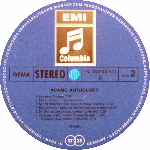 Cover zu Adamo - Anthology | Vinyl | Pop | Germany