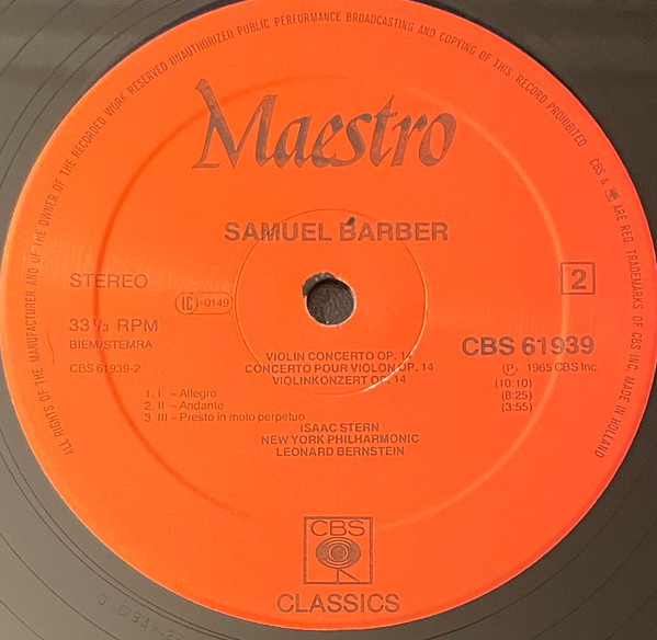 Cover zu Alban Berg, Samuel Barber, Isaac Stern, Leonard Bernstein, New York Philharmonic - Violin Concerti • Concertos Pour Violon • Violinkonzerte | 1980 | Vinyl, LP, Compilation, Stereo | Classical | Europe Schallplatten Ankauf