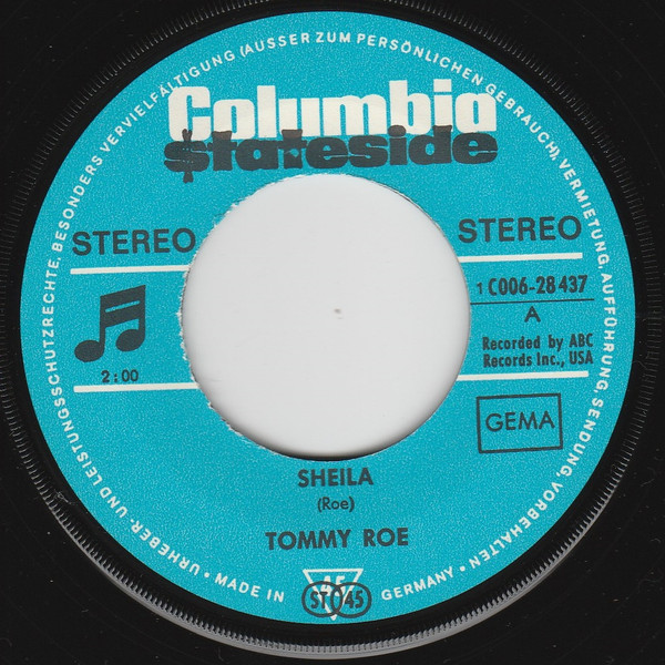Cover zu Tommy Roe - Sheila | 1971 | Vinyl, 7