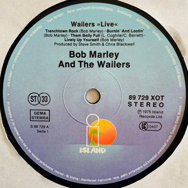 Cover zu Bob Marley & The Wailers - Live! | 1981 | Vinyl | Reggae, Pop | Europe Schallplatten Ankauf
