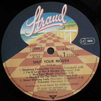 Cover zu Them (3) - Shut Your Mouth | 1979 | Vinyl | Rock | Germany