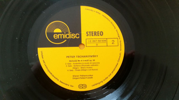 Cover zu Pyotr Ilyich Tchaikovsky, Wiener Philharmoniker, Rafael Kubelik - Sinfonie Nr. 4 F-moll Op. 36 | Vinyl | Classical | Germany Schallplatten Ankauf