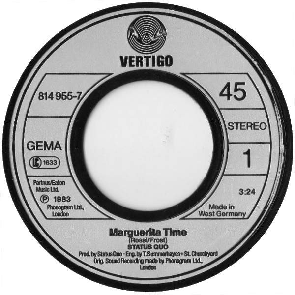 Cover zu Status Quo - Marguerita Time | 1983 | Vinyl | Rock | Germany Schallplatten Ankauf
