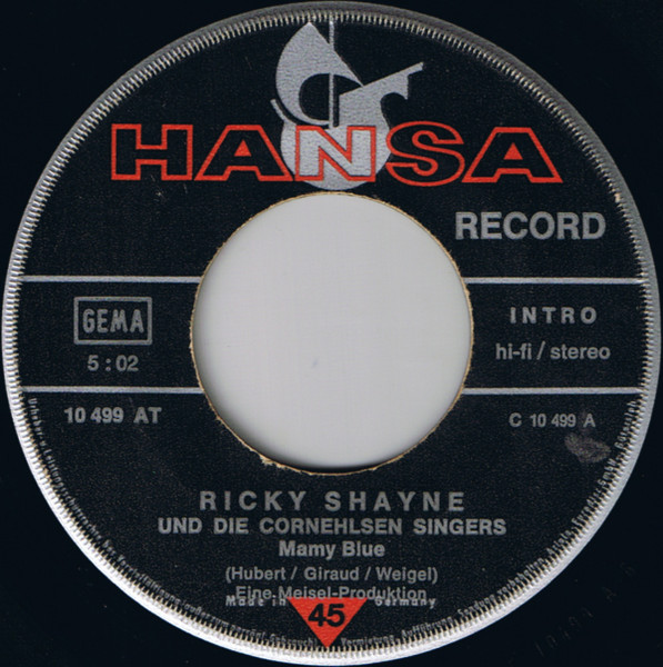 Cover zu Ricky Shayne Und Die Cornehlsen Singers - Mamy Blue | 1971 | Vinyl | Pop | Germany Schallplatten Ankauf