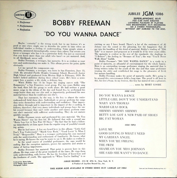 Cover zu Bobby Freeman - Do You Wanna Dance? | Vinyl | Rock | Sweden Schallplatten Ankauf