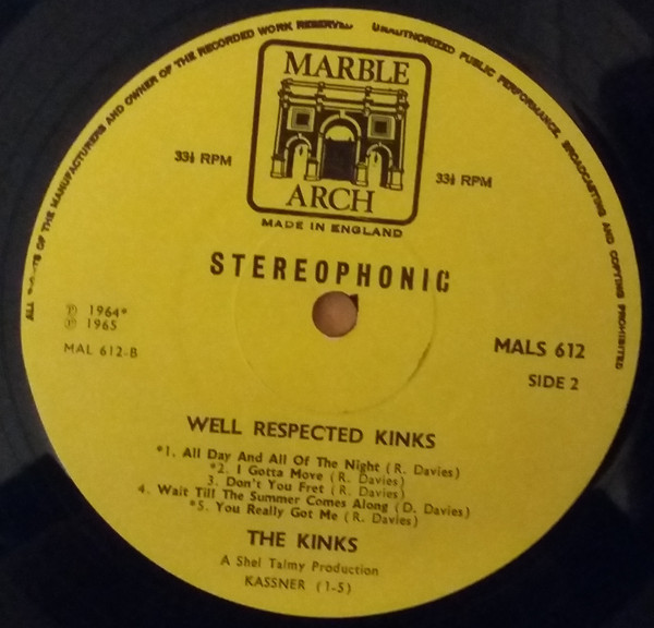 Cover zu The Kinks - Well Respected Kinks | 1966 | Vinyl | Rock | UK