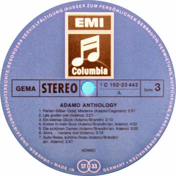 Cover zu Adamo - Anthology | Vinyl | Pop | Germany