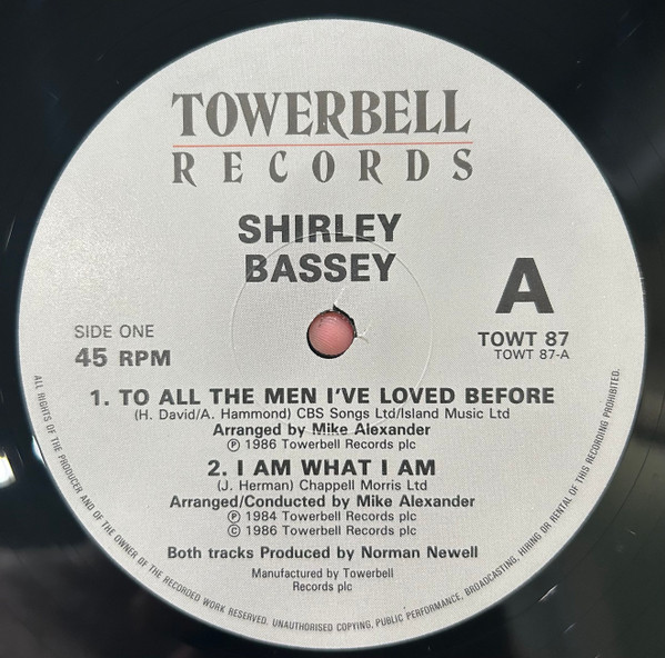Cover zu Shirley Bassey - To All The Men I've Loved Before | 1986 | Vinyl, 12
