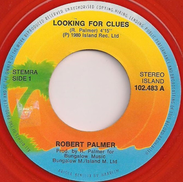 Cover zu Robert Palmer - Looking For Clues | 1980 | Vinyl, 7