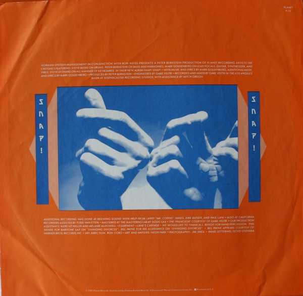 Cover zu The Cretones - Snap! Snap! | 1981 | Vinyl | Rock | US