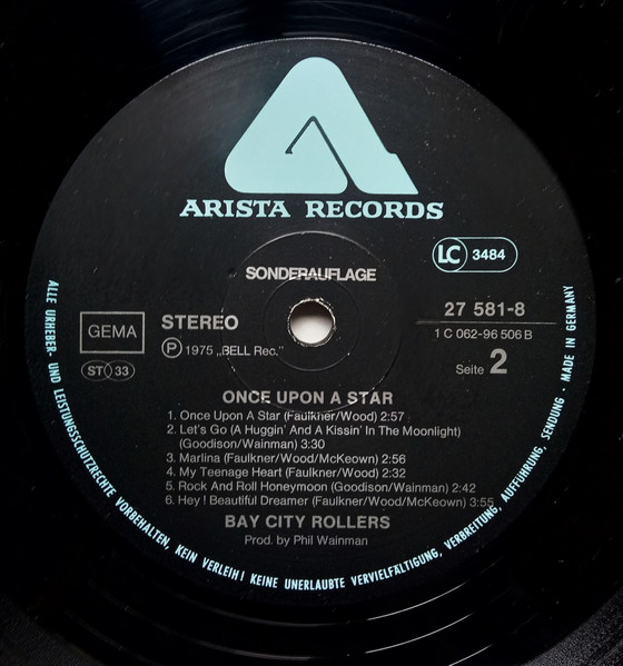 Cover zu Bay City Rollers - Once Upon A Star | Vinyl | Rock | Germany Schallplatten Ankauf