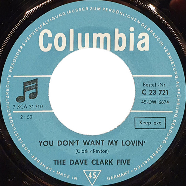 Cover zu The Dave Clark Five - No One Can Break A Heart Like You | 1968 | Vinyl | Pop | Germany