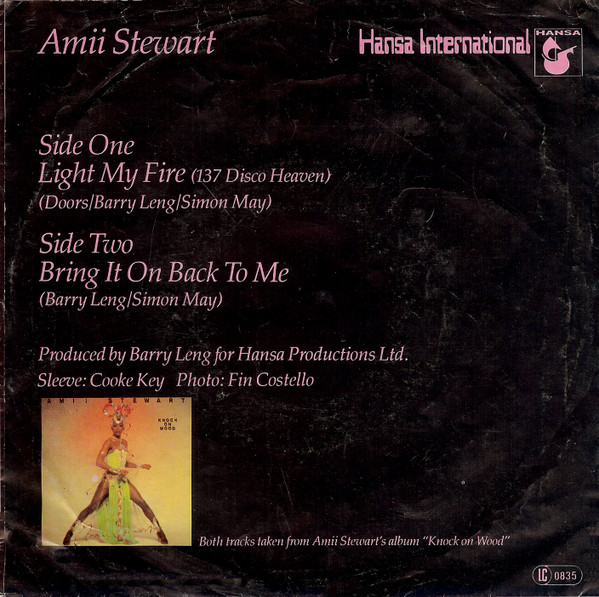 Cover zu Amii Stewart - Light My Fire | 1979 | Vinyl | Funk / Soul, Pop | Germany