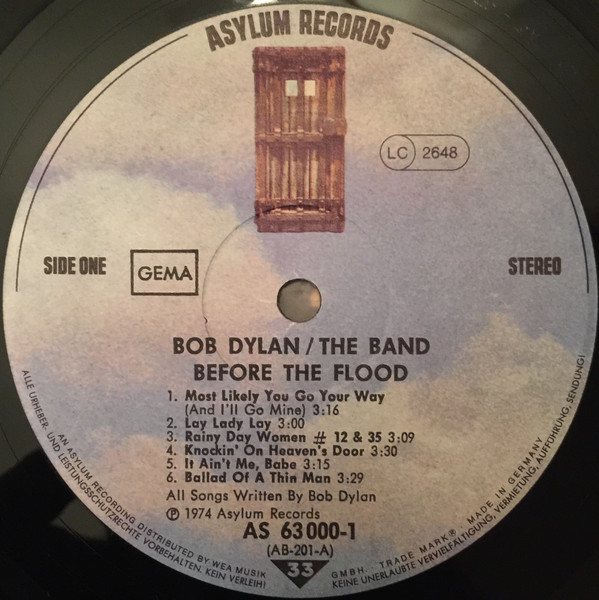 Cover zu Bob Dylan / The Band - Before The Flood | 1977 | Vinyl, LP, Album, Reissue | Rock | Germany