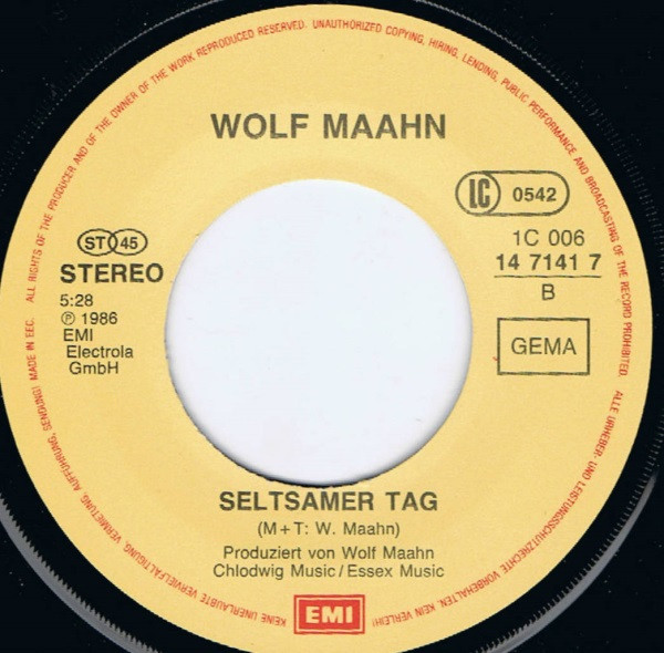 Cover zu Wolf Maahn - Karussell | 1986 | Vinyl | Rock | Germany
