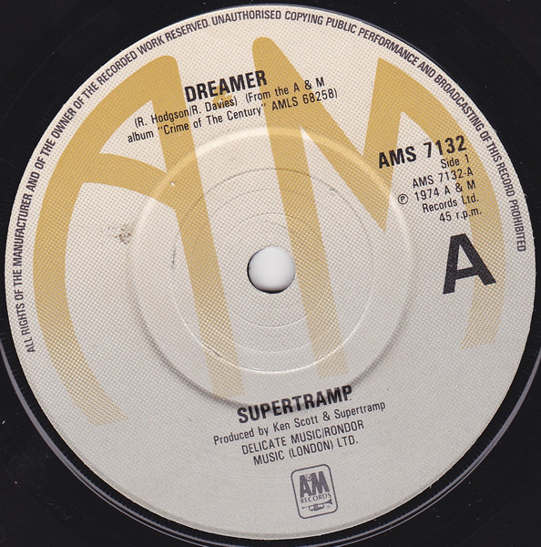 Cover zu Supertramp - Dreamer | Vinyl | Rock | UK Schallplatten Ankauf