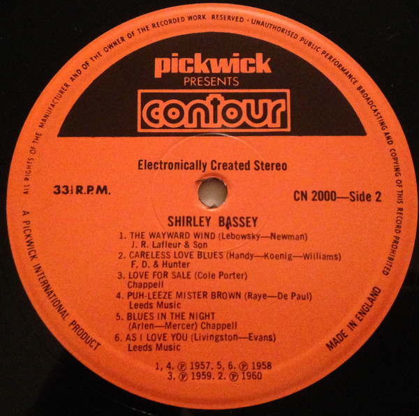 Cover zu Shirley Bassey - Shirley Bassey | 1976 | Vinyl | Pop | UK