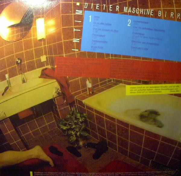 Cover zu Dieter Birr - Intim | 1986 | Vinyl, LP, Album, Stereo | Rock | German Democratic Republic (GDR) Schallplatten Ankauf