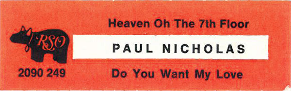 Cover zu Paul Nicholas - Heaven On The 7th Floor | 1977 | Vinyl, Stereo, 45 RPM, 7