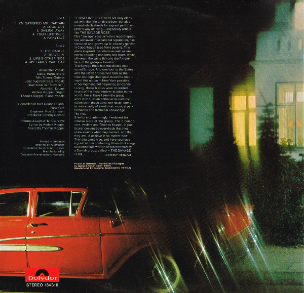 Cover zu Savage Rose - Travelin' | 1969 | Vinyl, LP, Album, Stereo | Rock | Germany Schallplatten Ankauf