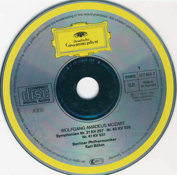 Cover zu Wolfgang Amadeus Mozart, Berliner Philharmoniker, Karl Böhm - Die Meister-Symphonien Nr. 31, 38, 39, 40, 41 | Vinyl | Classical | Germany