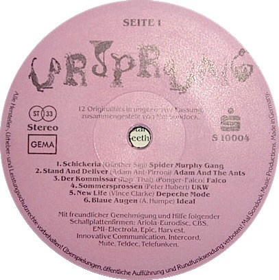 Cover zu Various - Ursprung | 1982 | Vinyl | Electronic, Rock, Pop | Germany
