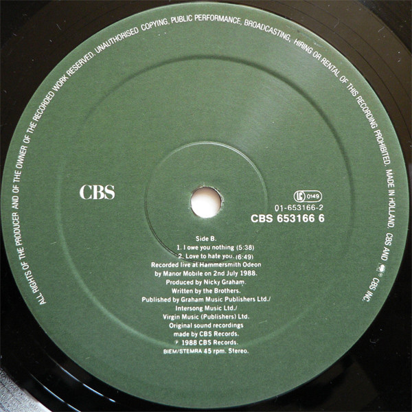 Cover zu Bros - Cat Among The Pigeons | 1988 | Vinyl | Electronic | Europe