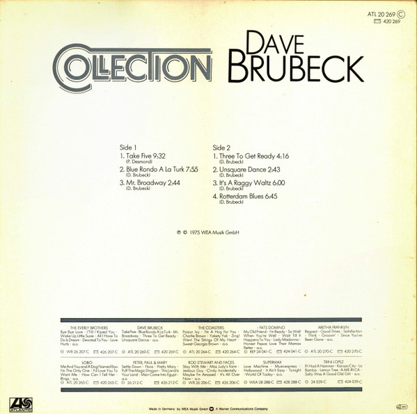 Cover zu Dave Brubeck - Collection | Vinyl | Jazz | Germany Schallplatten Ankauf
