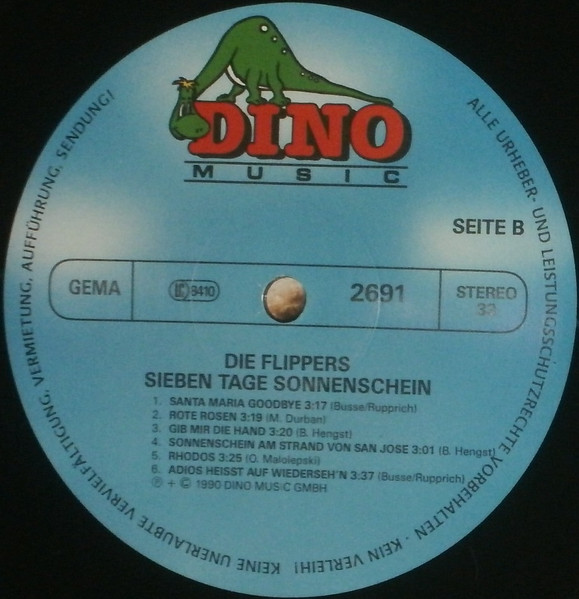 Cover zu Die Flippers - Sieben Tage Sonnenschein | 1990 | Vinyl | Pop | Germany