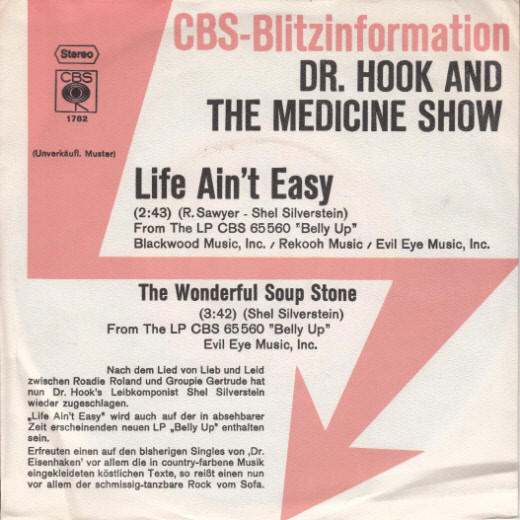 Cover zu Dr. Hook & The Medicine Show - Life Ain't Easy | 1973 | Vinyl, 7