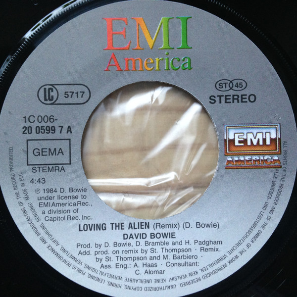 Cover zu David Bowie - Loving The Alien (Re-Mixed Version) | 1985 | Vinyl | Electronic, Rock | Europe