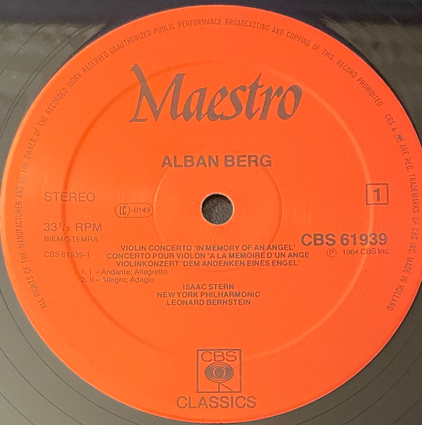 Cover zu Alban Berg, Samuel Barber, Isaac Stern, Leonard Bernstein, New York Philharmonic - Violin Concerti • Concertos Pour Violon • Violinkonzerte | 1980 | Vinyl, LP, Compilation, Stereo | Classical | Europe