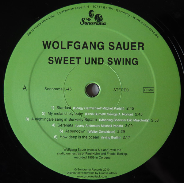 Cover zu Wolfgang Sauer - Sweet Und Swing | 2010 | Vinyl | Jazz | Germany
